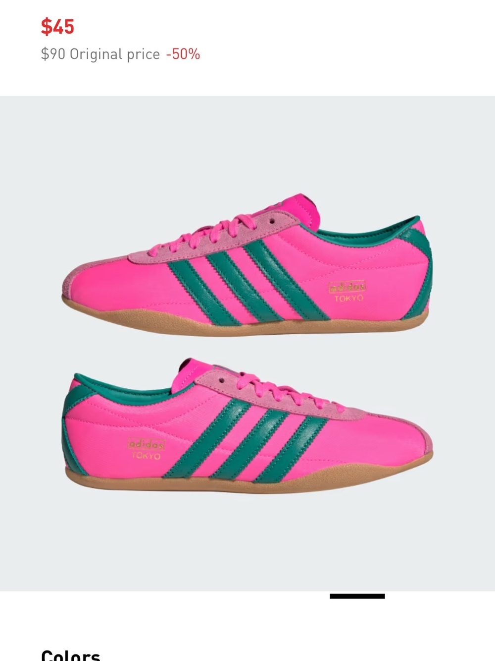 adidas Women’s Tokyo Sneaker in Pink & Teal
